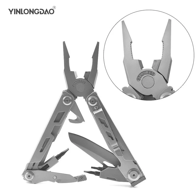 

1Pc Stainless Steel Multi-function Pliers Multi-function Folding Knife Pliers Multi-purpose Outdoor Camping Tool