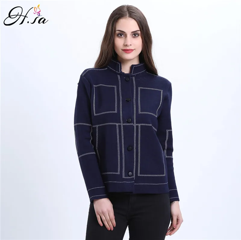 2016 Autumn Jeans Jacket Short Sweater Cardigans Button