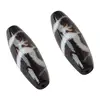 Natural Tibetan Dzi Beads Oval five-claw dragon Grade AAA Agate 13x38mm Hole:Approx 2mm Sold By Lot Free Shipping ► Photo 1/2