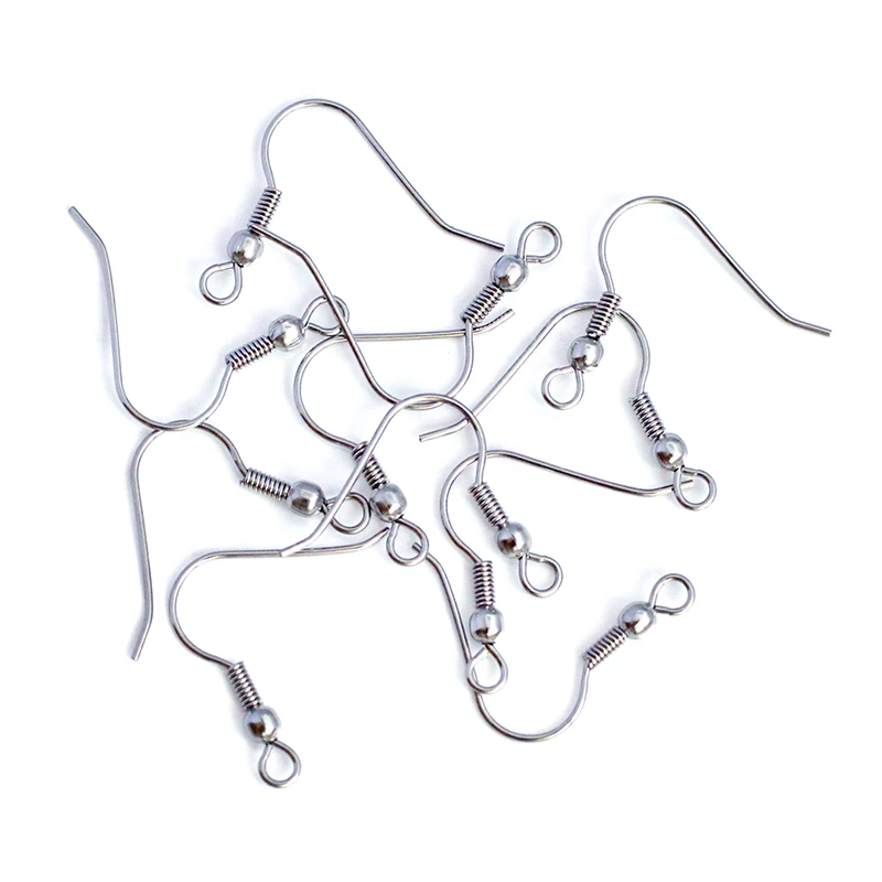

50pc/Lot Stainless Steel Ear Wire Hooks Jewelry Findings DIY Earrings Accessories AS03