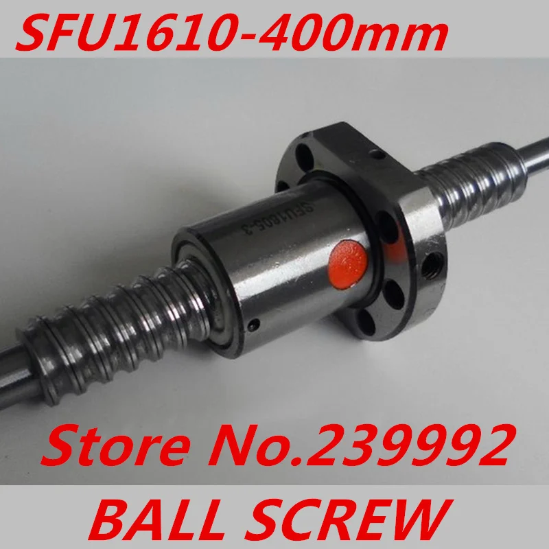 

Free shipping SFU1610 400mm ballscrew set : L400mm RM1610 400mm C7 Rolled Ball Screw 1pc+1pc single ball nut