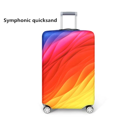 Symphonic quicksand Эластичный ящик Набор Чехол для чемодана чемодан тележка защитный чехол толстый пылезащитный - Цвет: Symphonic quicksand