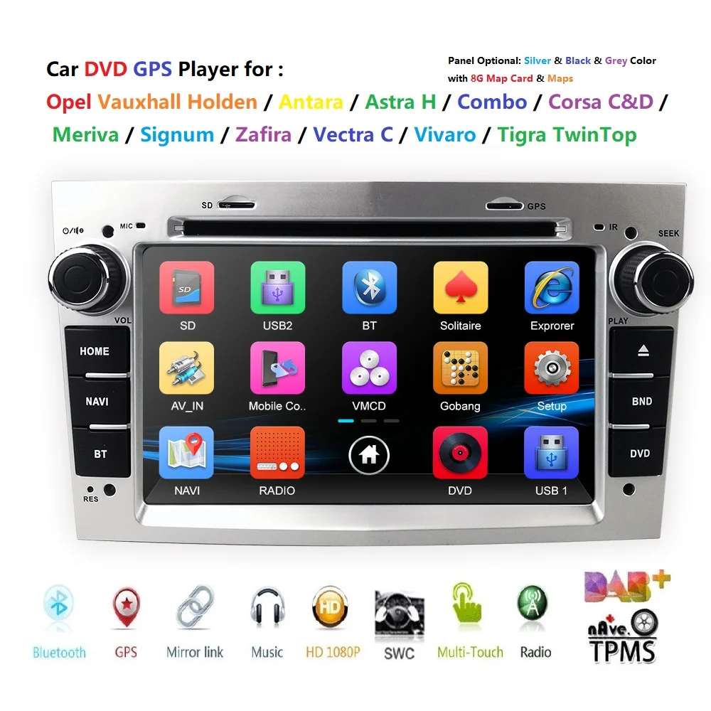 7"HD Touch Screen Car DVD Player GPS Navigation System For Opel Zafira