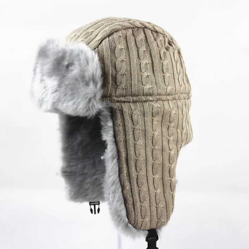Tanio Wuaumx Winter Bomber Hat rosyjski kapelusz mężczyźni earflaps cap sklep