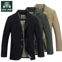 Plus Größe 4XL Männer Blazer NianJeep Urlaubsreise Partei Kleidung Für Frühling Herbst Original Brand Beiläufige Mens-jacken 100% Baumwolle