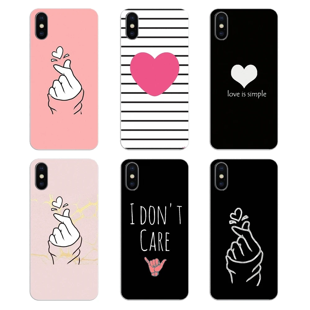 Черно-белый сердечный рисунок Love kpop для Huawei G7 G8 P7 P8 P9 Lite Honor 4C 5X 5C 6X Mate 7 8 9 Y3 Y5 Y6 II 2 Pro