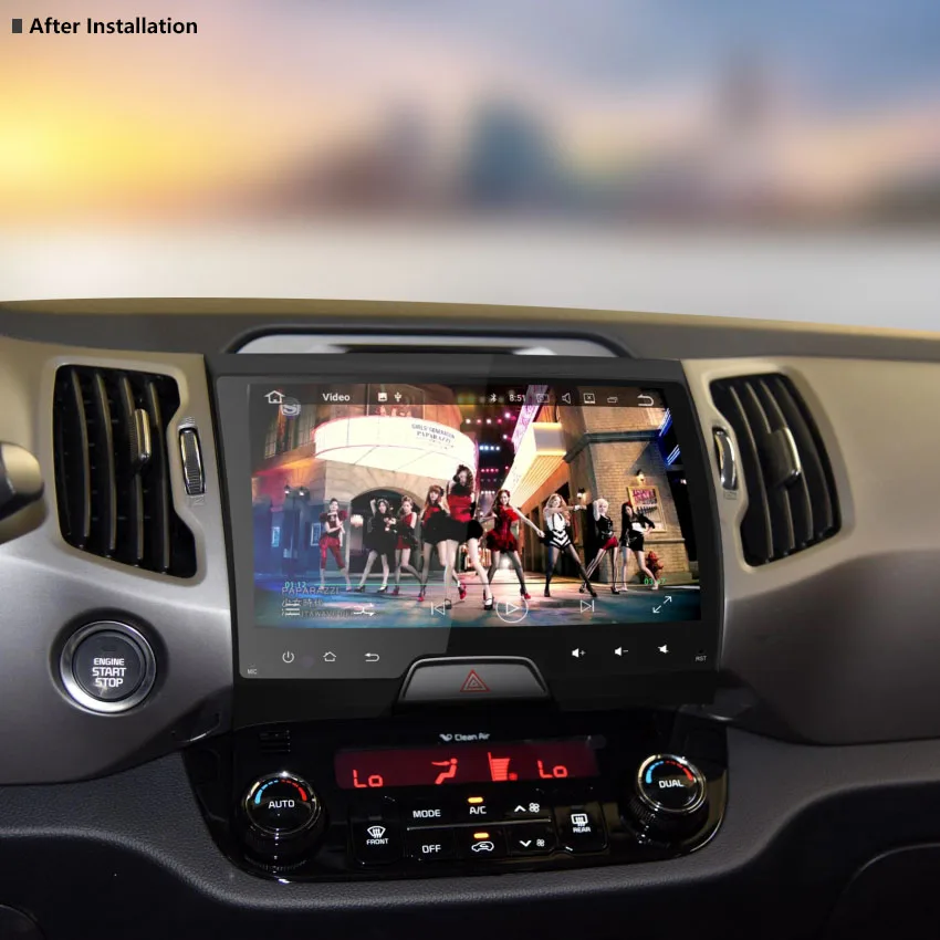 Используется для Kia Sportage android Многофункциональный Автомобильный мультимедийный плеер есть радио gps BT зеркало ссылка GOOGLE карта sotre