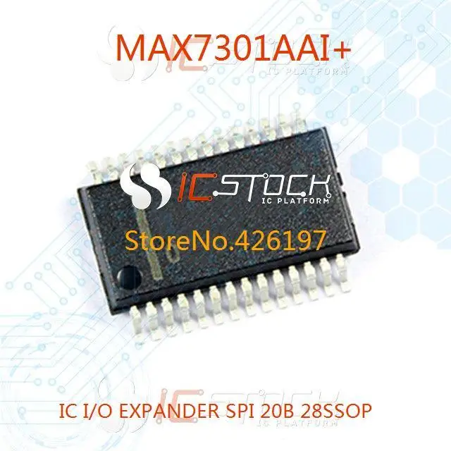 Free Shipping MAX7301AAI IC I/O EXPANDER SPI 20B 28SSOP 7301 MAX7301