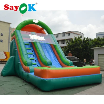 Cheap Giant Inflatable Children's Slide 7x4x5m Inflatable Water Slide With Blower Free Shipping By Sea