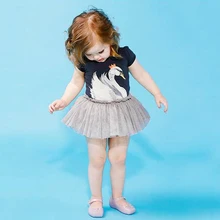2016 New Fashion Infant Baby Girl Newborn Kids Swan Bodysuit Dress Hot Toddler Dresses Outfit Clothing Wholesale 0-24M Clothes