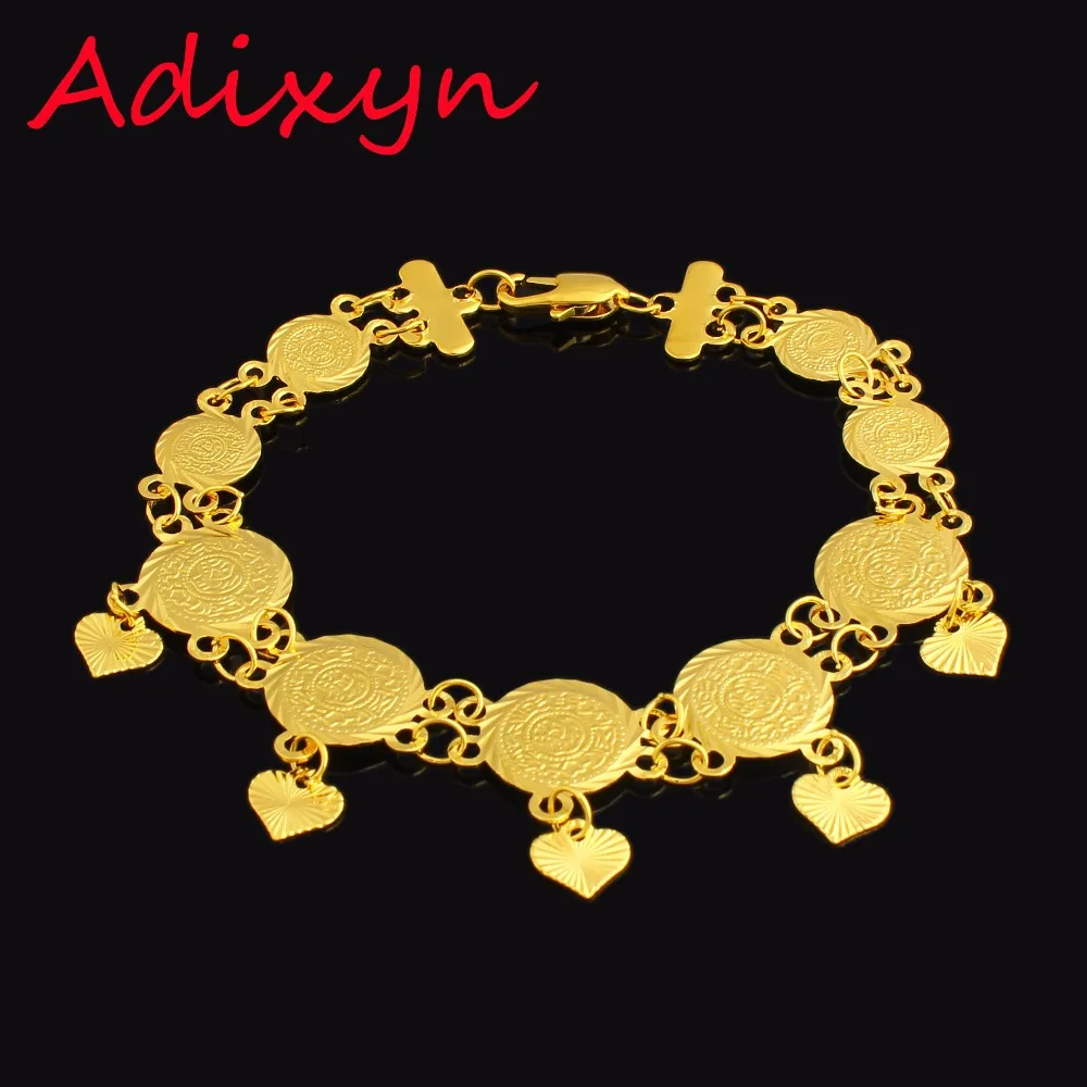 2017 New Gold Coin Bracelet Jewelry Gold Color Isalm Middle East