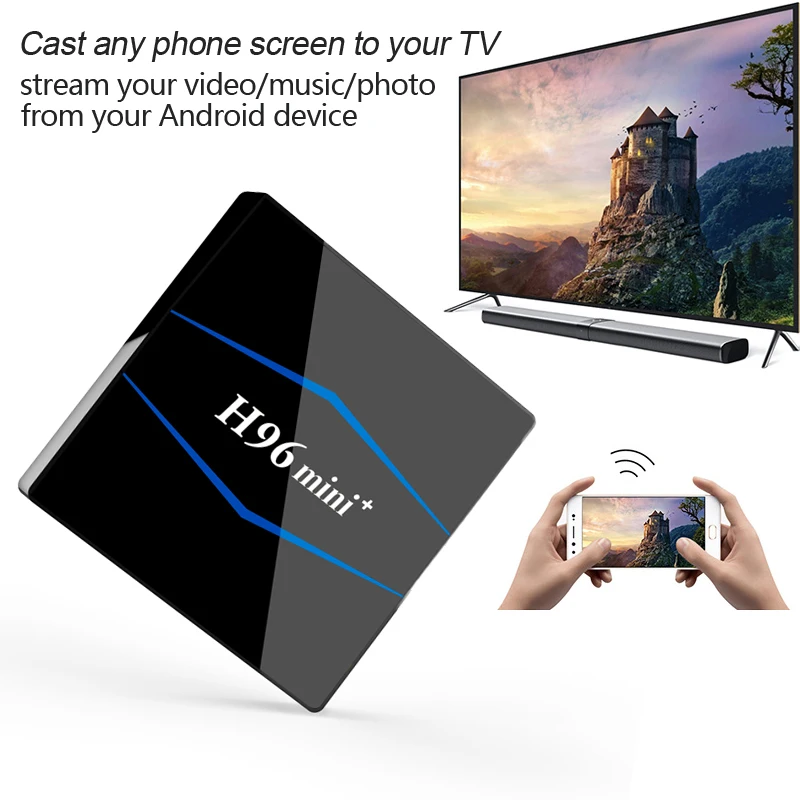 H96 мини умный Android 8 1 ТВ бокс Rockchip RK3229 Четырехъядерный 4k 100M 2 gb 16 Miracast WiFi медиаплеер