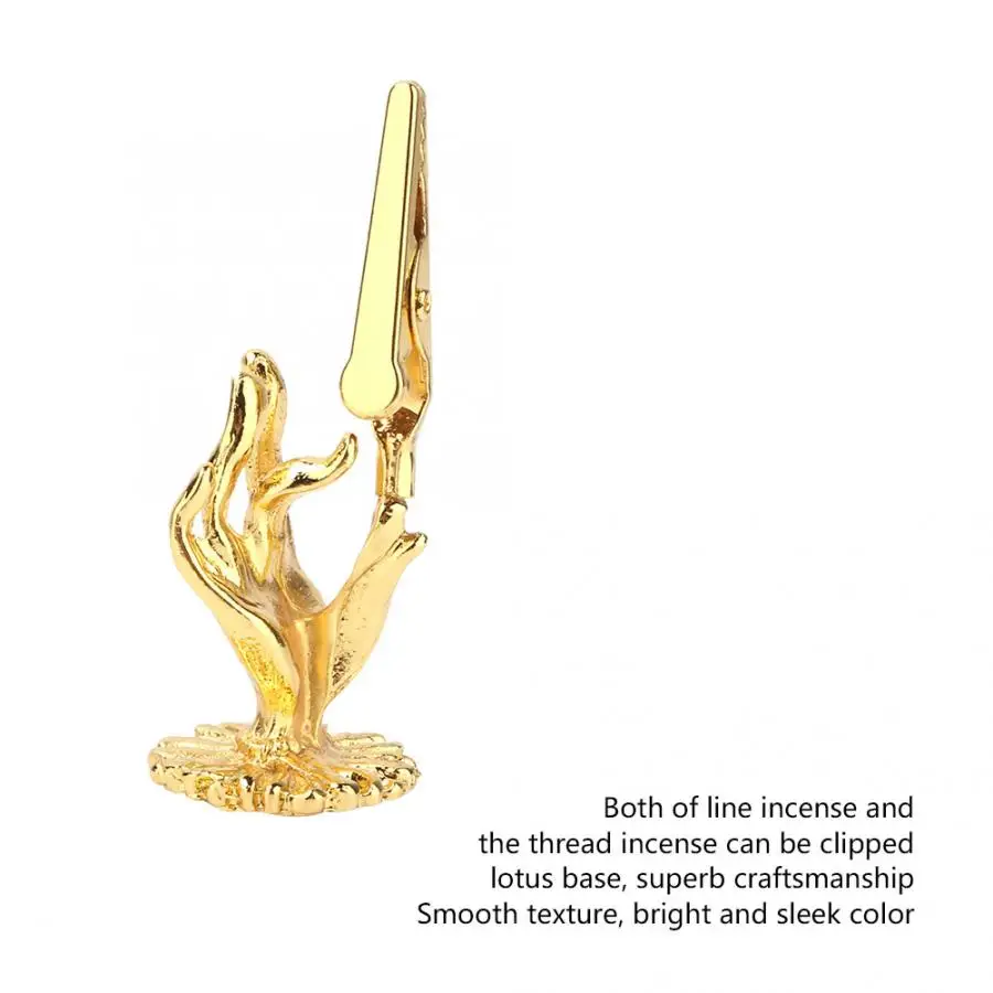 

Electric Incense Ceramic Popular High-Grade Buddha Hand And Incense Clip Religious Object Gold-Plated Incense