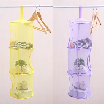 

New Cylindrical Hanging Storage Net Bedroom Wall Door Closet Kids Toy Organizer Bag Home Baskets Hanging Basket archiviazione