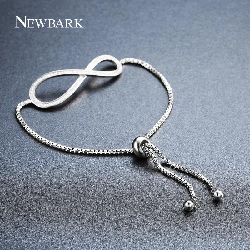 Newbark Бесконечность barcelet для девочек Micro кубического циркония очарование