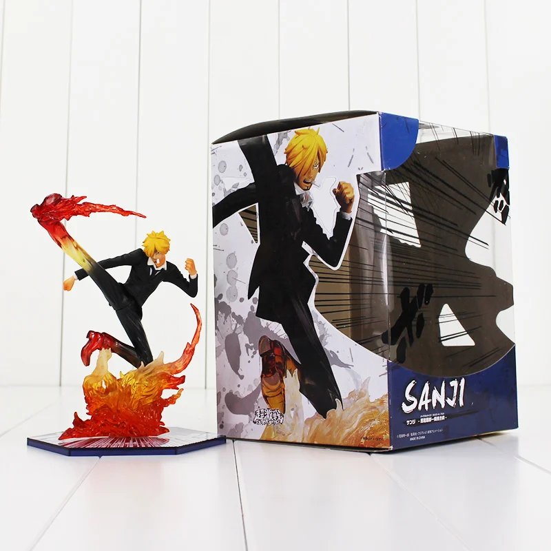 PVC Figure Collection Jouet Cadeau de Noël en boîte Anime One Piece POP Sanji Battle Ver