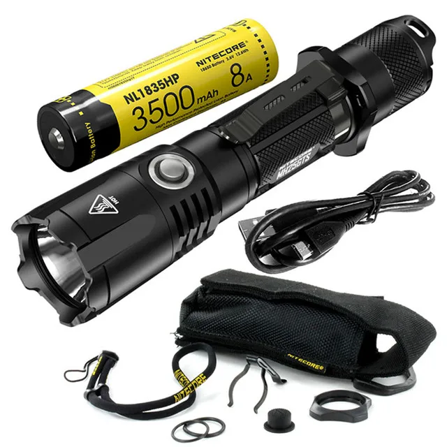 NITECORE MH25GTS USB Перезаряжаемый фонарик комплект CREE XHP35 HD max 1800 люмен факел луч бросок 304 м с 18650 батареей - Испускаемый цвет: Красный