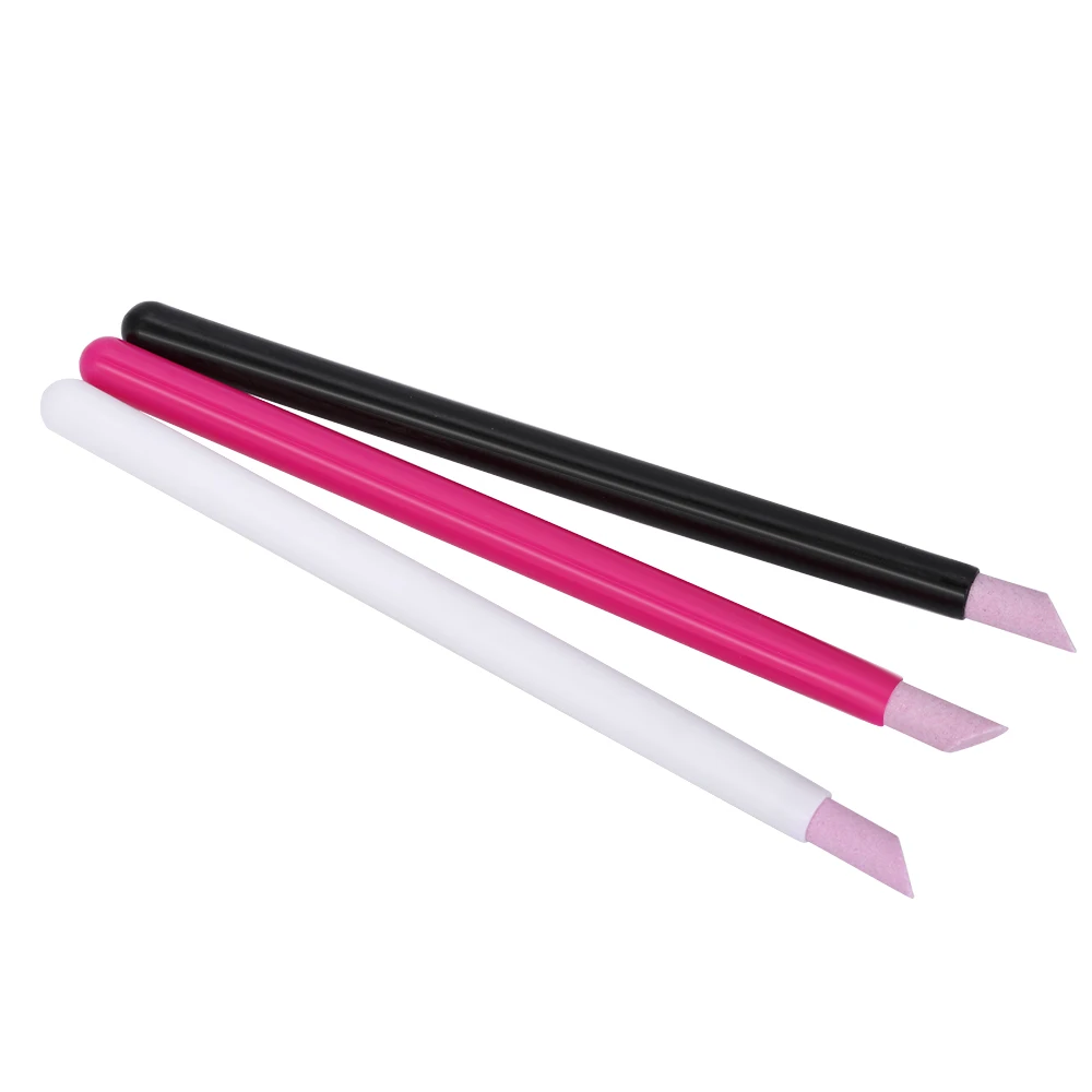 

3Pcs Nail Cuticle Pusher Remover Dead Skin Remover Nail Art Scrub File Pen Stone Pusher Nail Cuticle Pusher Manicure Tools