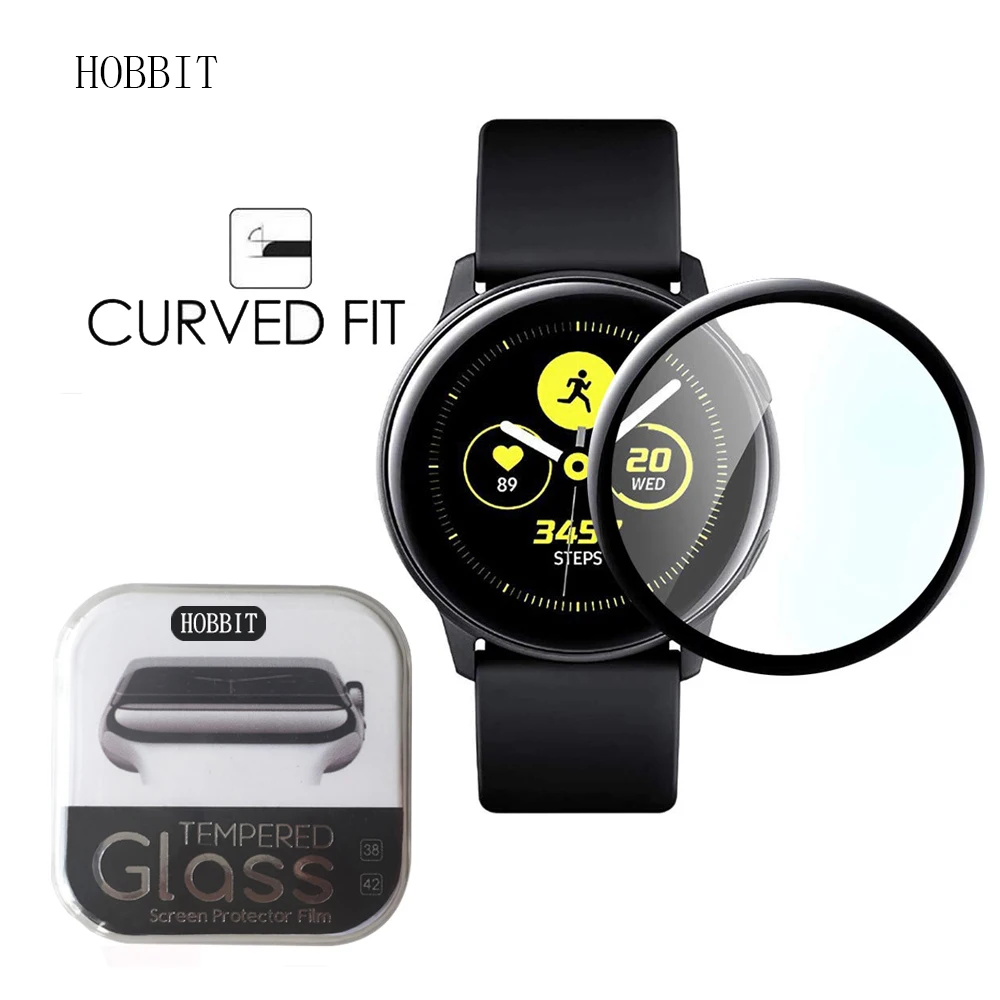 Для samsung Galaxy Watch Active 3D изогнутая ПЭТ пленка 0,3 мм защита экрана Анти-Царапины умные часы черный пленка для полного покрытия