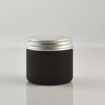 

2019 New 100pcs 60G Brown frosted glass tank with aluminum cover, inner lid cream cream bottle, travel points bottling