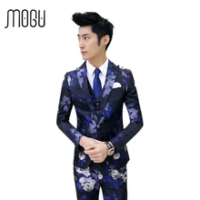 MOGU Mens Slim Fit Printed Blazer for Party