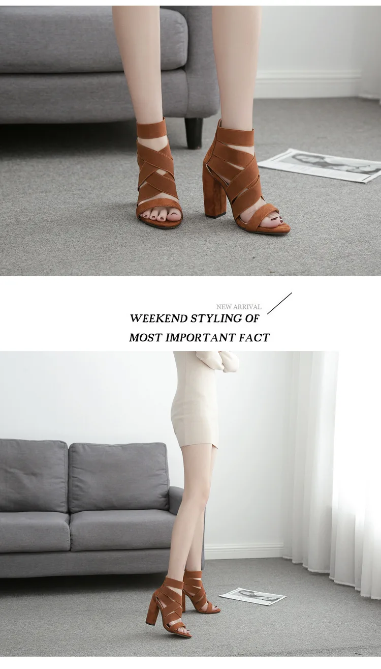 Г.; сандалии-гладиаторы; Модные женские босоножки на высоком каблуке с открытым носком; обувь с эластичным ремешком на щиколотке; черные туфли-лодочки; Размеры 35-40