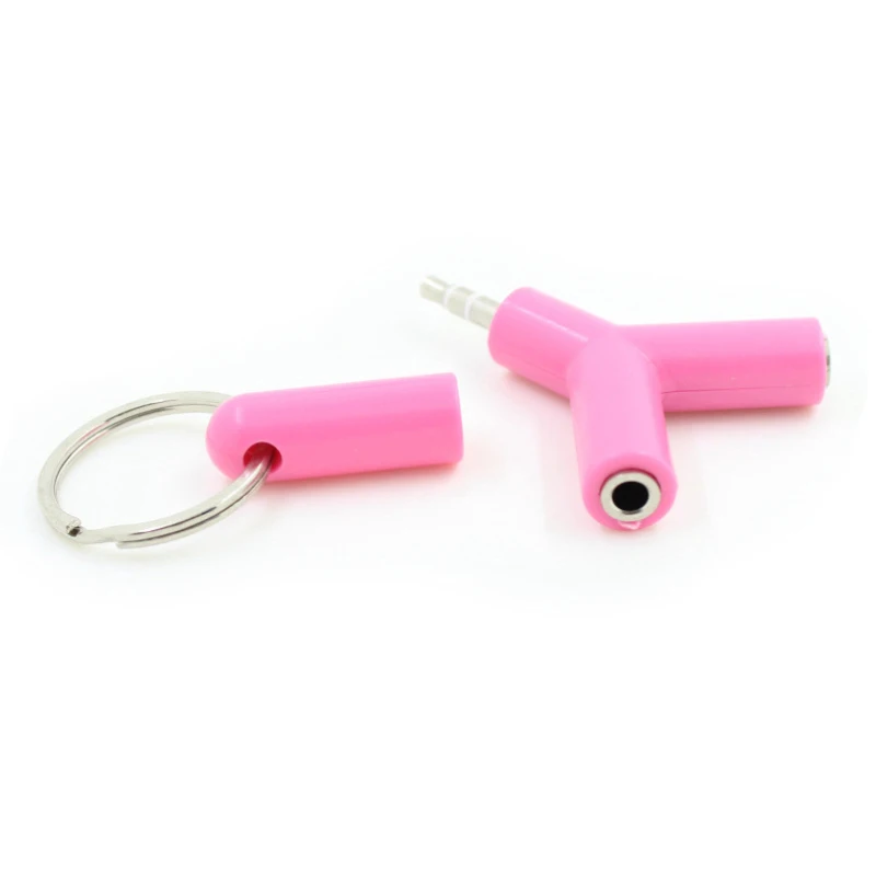 3.5mm headphone one point two line couple extension audio adapter change splitter type Y | Красота и здоровье