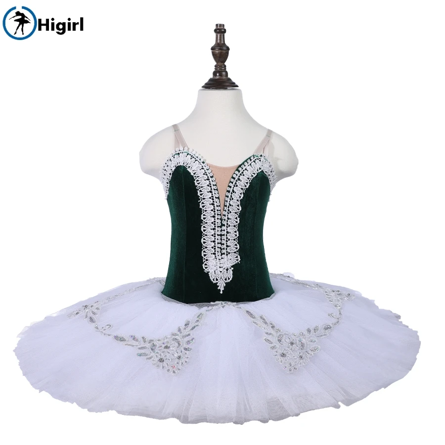 dark green sleeping beauty performance ballet tutus for childrens ballet costumes leotard dress 18073