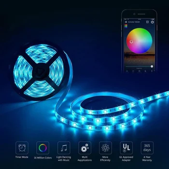 

Hot Mini Wireless RGB LED Strip Light Controller 5-24V Smart Phone Control USB Cable Bluetooth 4.0 Home Decor LED Light Lamp Kit