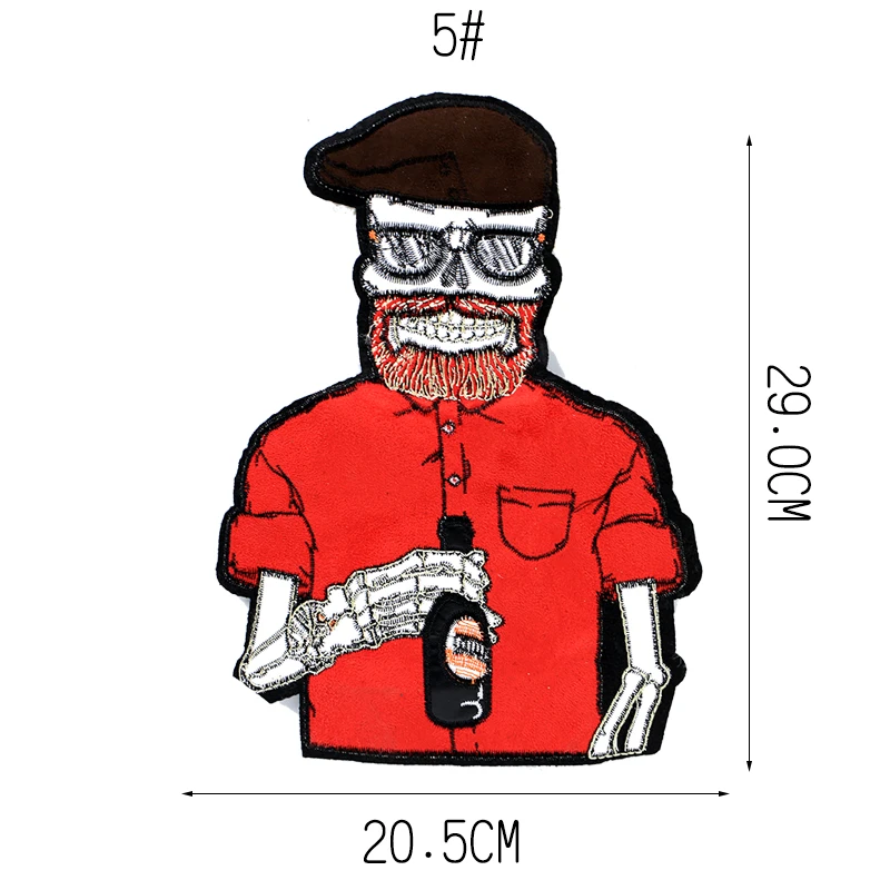 JOD Большой патч вышивка аппликация Одежда Наклейки пришить нашивка для куртки нашивки для одежды бренд орангутанг мужчины байкеры рок - Цвет: 5