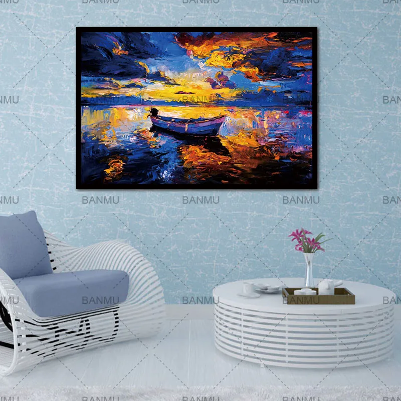 Картина на стену холсте абстрактная Современная печать современный пейзаж