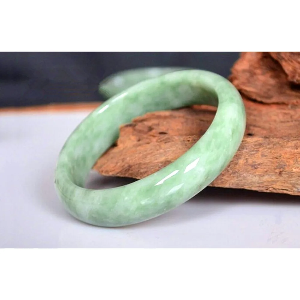 

MADALENA SARARA AA GRADE GREEN STONE A GATE BANGLE CLASSICAL WOMEN JEWELRY JAD E