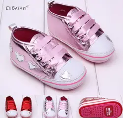 Детская обувь для девочек Спортивная обувь новорожденных Обувь для девочек с сердечками Обувь для малышей Дети Малыши Кружево на шнуровке