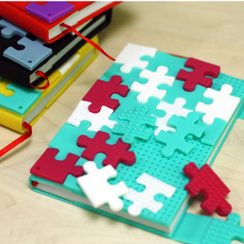 

2018 Cute Fun Silicone Blocks DIY Notebook Pocket Diary Kawaii Stationery Planner Children Stationery Student School Supplies