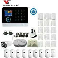 YobangSecurity Wifi Wireless GSM Home Security Alarm System RFID Keyfobs Outdoor IP Camera Wireless Strobe Siren iOS Android APP