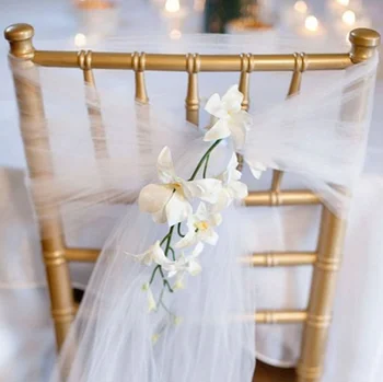 

20pcs Multicolor organza chair sashes bow wedding party decoration wedding product decoration high qulity 18*275CM