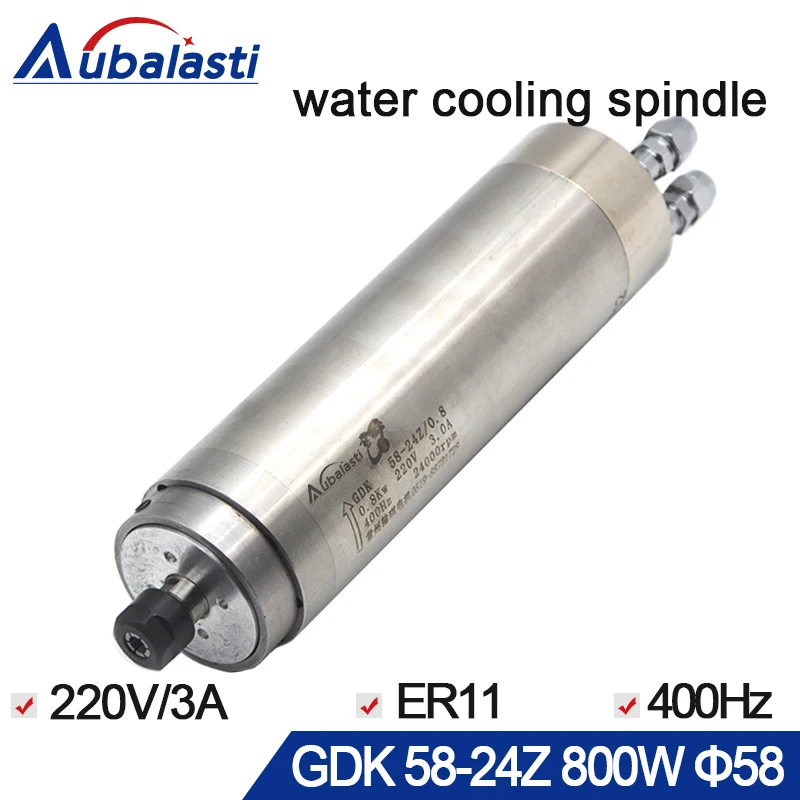 

800W CNC Spindle Motor 220V water cooled spindle ER11 3A Diameter 58mm 400HZ Machine Tool Spindle for CNC Router Machines