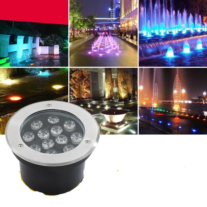 

Fanlive 10pcs 3W/5W/6W/7W/9W/12W/15W/18W LED Underground Light Outdoor Ground Garden Path Floor Buried Yard Spot Light