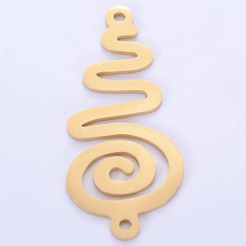 

2 Pcs/Lot Golden Color Plated Nickle/Lead/CA Free Unique Design Snake Aluminum Diy Earrings Necklaces Handmade Jewelry Making