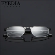 Новые высококачественные мужские очки для чтения из сплава винтажные полуоправы очки по назначению Gafas De Lectura бизнес-типовые очки 075CJ