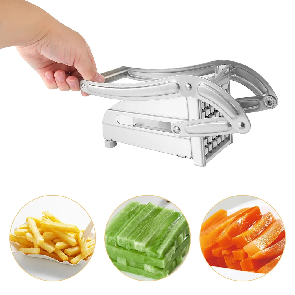 

Stainless Steel Household Potato Strip-Cutter Fry Cutters Kitchen Tools Potato Chips Strip Cutting Fries Chopper Maker Slicer