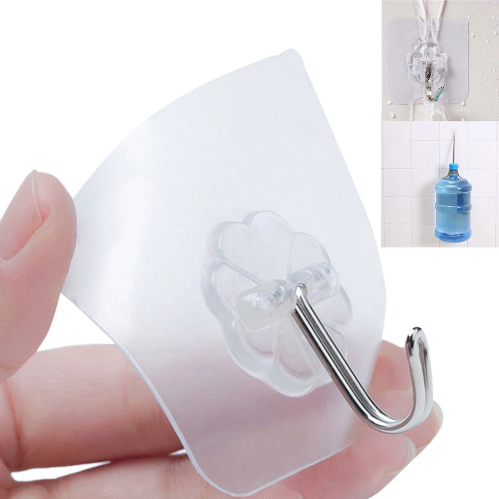 

2018 Newest 2pcs Removable Bathroom Kitchen Wall Strong Suction Cup Hook Hangers Vacuum Sucker