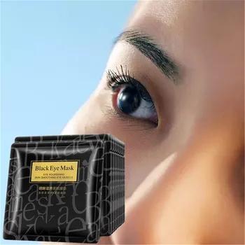 

1Pcs Black Crystal Chrysanthemum Eye Mask Crystal Eyelid Patch,Anti Wrinkle Moisture Under Eye Dark Circle Remover Eye Patch