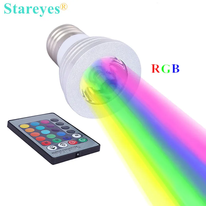 Светодиодная лампа E27 GU10 E14 RGB 16 цветов 1 шт.|led bulb light|bulb lighte14 rgb led |