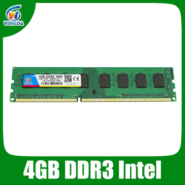 Special Offers VEINEDA Ram ddr3 4gb ddr3-1333 For dimm ddr3 ram compatible all Intel AMD Desktop PC3-10600 240pin 