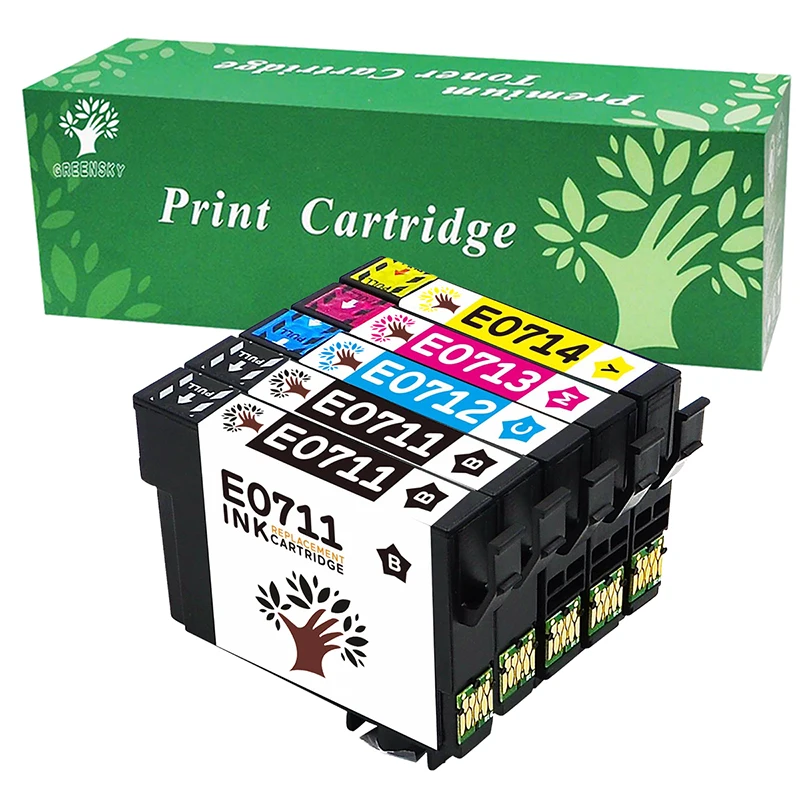 GREENSKY 5 x T0711 T0715 New Ink for Epson Stylus SX218 SX110 SX210