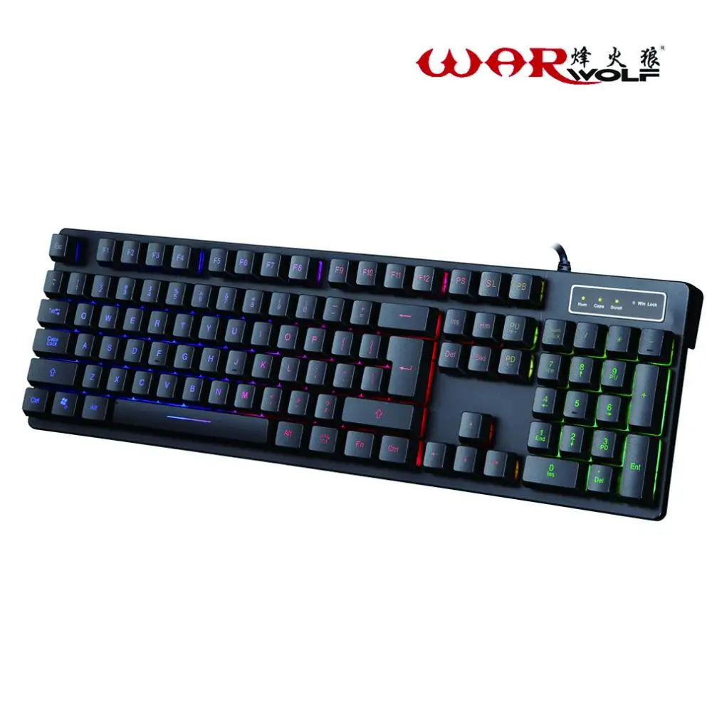 

Professional Wired Mechanical Keyboard 104 Keys Gaming For Computer Games With 3 Colors Change Backlight