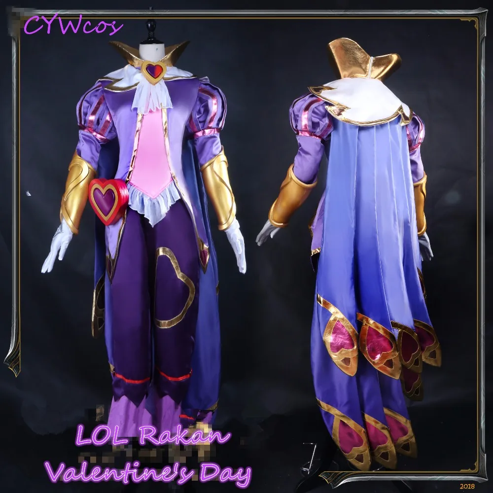 Game LOL Cosplay The Charmer Rakan Sweetheart Valentine's Day Costume Uniforms Suits Halloween Costumes Customized | Тематическая