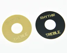 Black and Cream Guitar Toggle Switch Washer Rhythm Treble Ring Fits LP