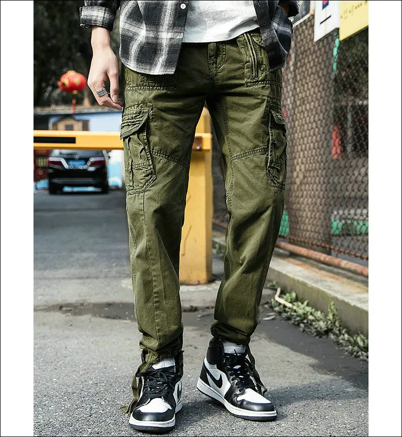 Лидер продаж «весна-осень» дизайнер тактический брюки-карго для Для мужчин Повседневное тонкий хлопок тактические брюки Для мужчин